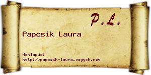 Papcsik Laura névjegykártya